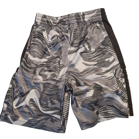 Adidas Kids Black Gray Athletic Shorts Med 10/12 - Picture 2 of 4